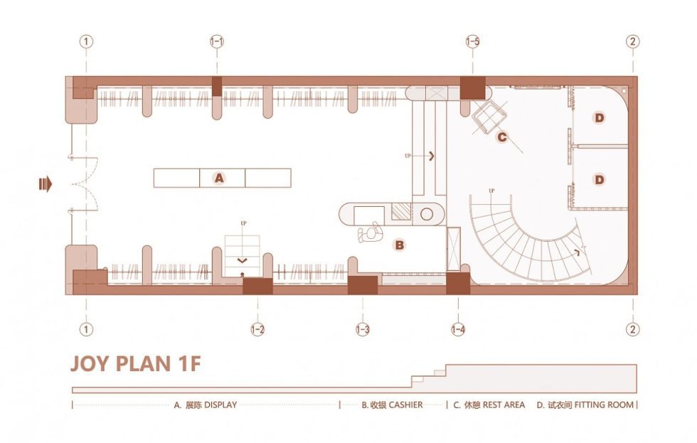 深圳市龍崗區橫崗joy Plan 女裝店裝修設計平面圖